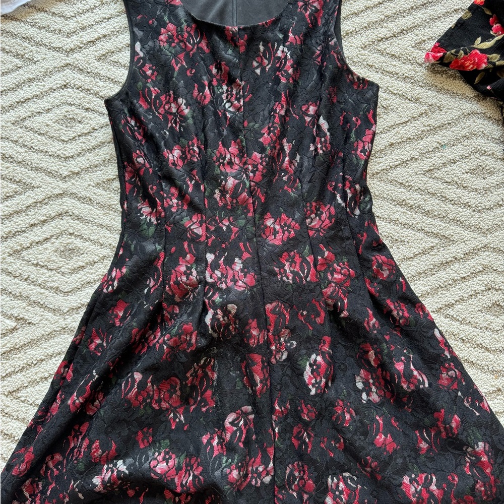 Forever 21 floral fit and flare dress